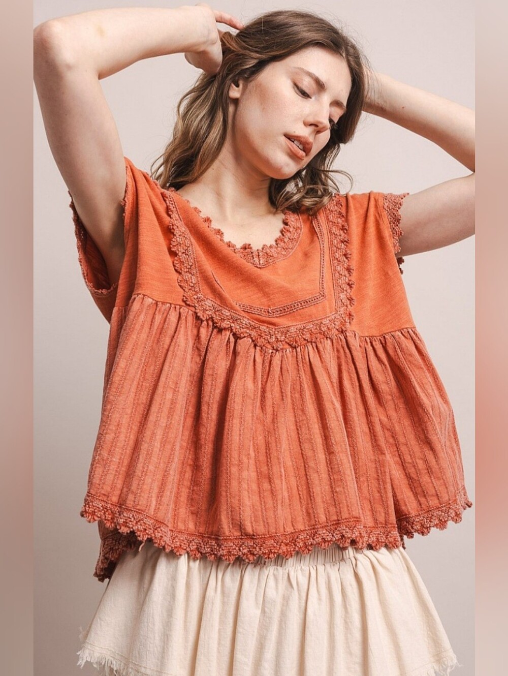 #1816 Blue Velvet Sunset Serenade Boho Top